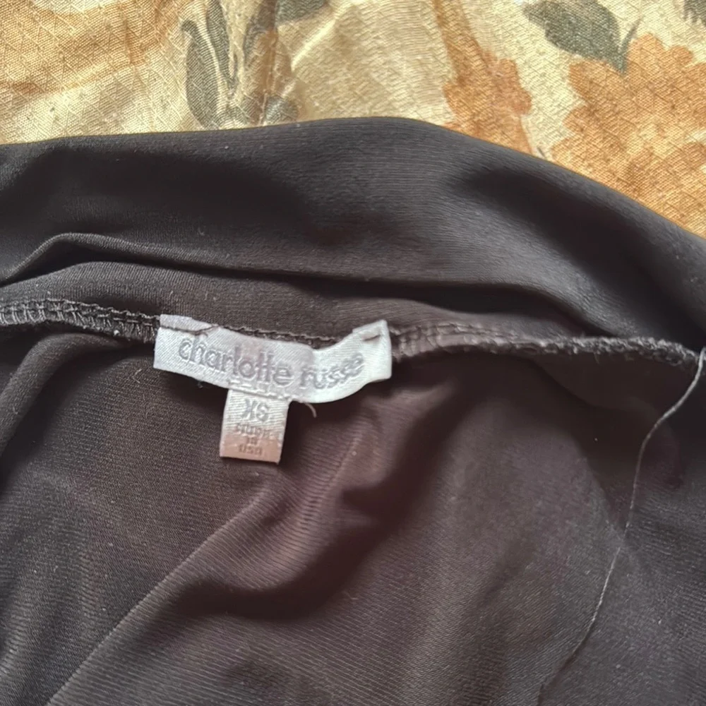 Charlotte Russe Black Maxi Pencil Skirt with Slit